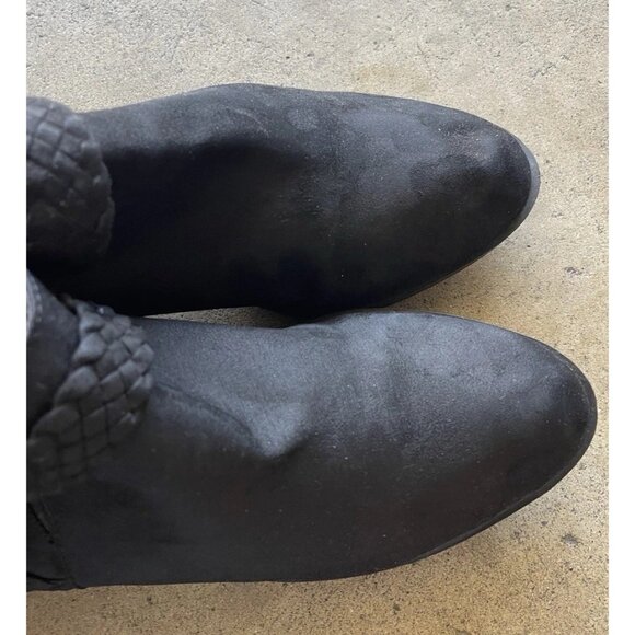 torrid Black 11605251 Faux Suede Ankle Boots Heel Life Stride Women’s Sz 11 - Picture 14 of 16